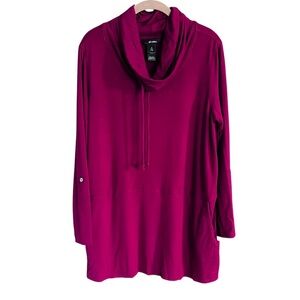 EUC Ali Miles Comfy Cowl Neck Top in Maroon size Medium